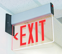New York Approved Edge Lit Exit Sign, LED Lighting