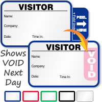 Tab Expiring Visitor Labels Book