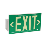 1 Sided, Green Background, Glowing Letters