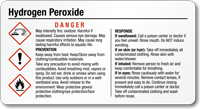 Hydrogen Peroxide Chemical GHS Label 2in. x 3.75in.