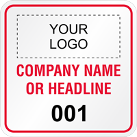 Add Your Logo Company Name Custom Hard Hat Decal