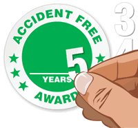 Accident Free Years Hard Hat Stickers