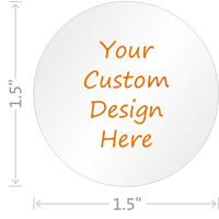 Custom Design Hardhat Labels Circle