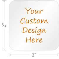 Custom Design Hardhat Labels Square