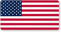 US Flag Helmet Hard Hat Stickers
