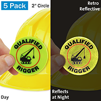 Certified Rigger Hard Hat Label