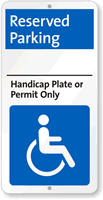 Handicap Plate Or Permit Only Parking Sign