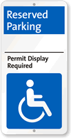 Reserved Parking Permit Display Required Sign