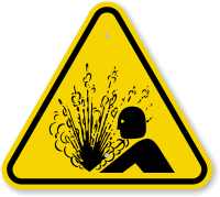 ISO Release of Pressure Symbol Warning Sign