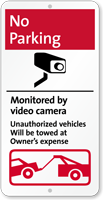 No Parking, Under Video Surveillance iParking Sign