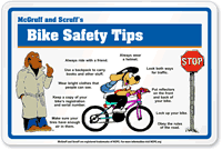 Bike Tips (Stop) McGruff Bike Safety Sign