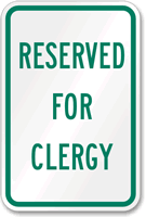 Reserved Clergy Sign