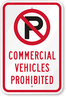 Commercial Vehicles Prohibited Sign