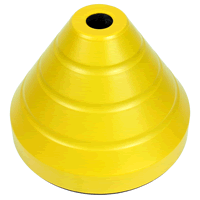 Yellow Recycled Rubber Sign Base Round Post Hole