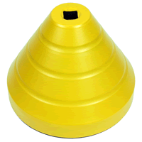 Yellow Recycled Rubber Sign Base Square Post Hole