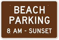 Custom Time Limit Beach Parking Sign