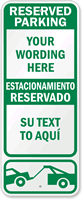Personalized Bilingual Reserved Parking Sign