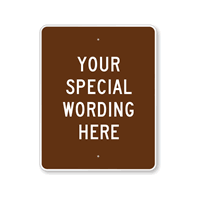 Custom Brown Vertical Template Parking Sign