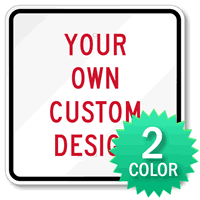 Customizable Square Shaped Sign With 2 Color Choices