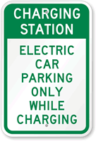 Electric Car Parking Only Sign