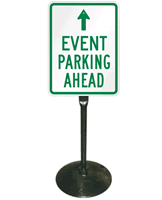 Event Parking Ahead Sign and Post Kit