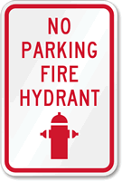 No Parking Fire Hydrant (graphic) No Parking Sign
