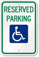 Handicapped Plastic Parking Sign (with Graphic)