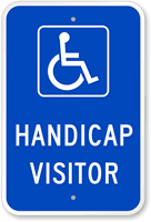 Handicap Visitor Sign (With Graphic)