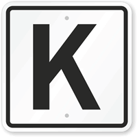 Letter K Parking Spot Sign
