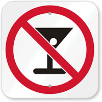 No Drinking Symbol Sign