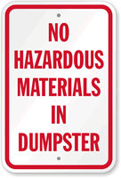 No Hazardous Materials In