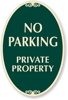 No Parking Private Property Sign
