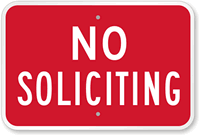 No Soliciting Sign