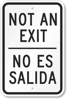 Bilingual Not An Exit Sign