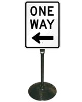 One Way (left) Sign & Post Kit