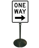 One Way (right) Sign & Post Kit