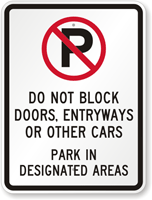 Do Not Block Door Sign