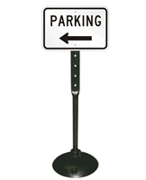 Parking Left Arrow Sign & Post Kit