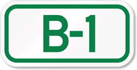 Parking Space Sign B-1