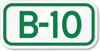 Parking Space Sign B-10