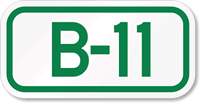 Parking Space Sign B-11