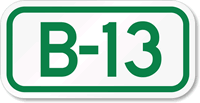 Parking Space Sign B-13