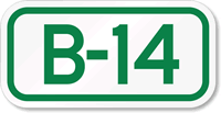 Parking Space Sign B-14