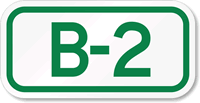 Parking Space Sign B-2