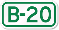 Parking Space Sign B-20