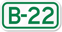 Parking Space Sign B-22