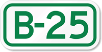 Parking Space Sign B-25