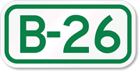 Parking Space Sign B-26