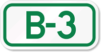 Parking Space Sign B-3