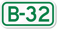Parking Space Sign B-32